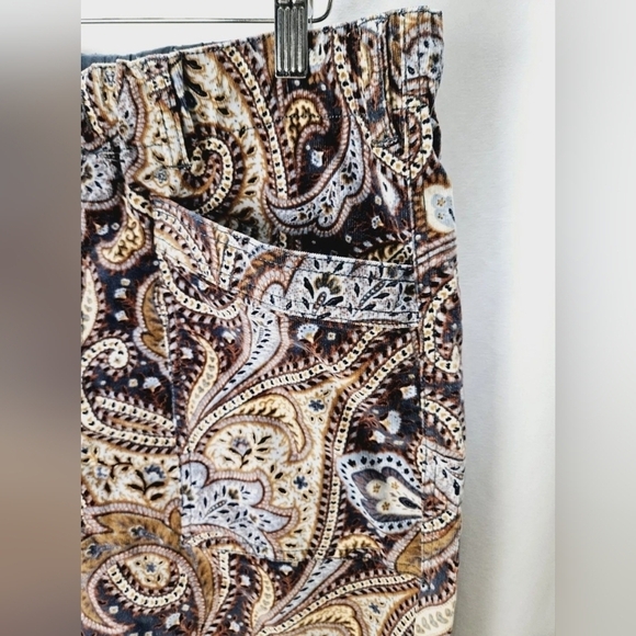 Free People Paisley Ankle Pants - Blue and Brown - Picture 5 of 16